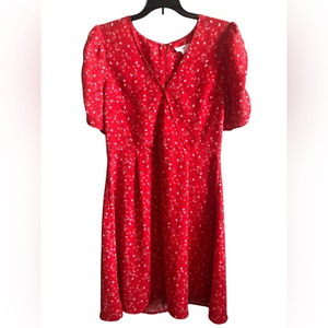 A LOVES A size M red yellow floral‎ short sleeve A-line dress Originally $109